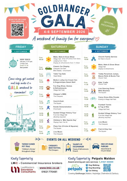 Goldhanger Gala 2026 programme